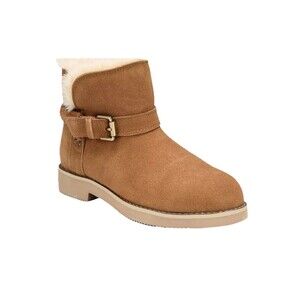 Style & Co Korri Pull-On Buckled Cold Weather ankle Booties Chestnut 10M New